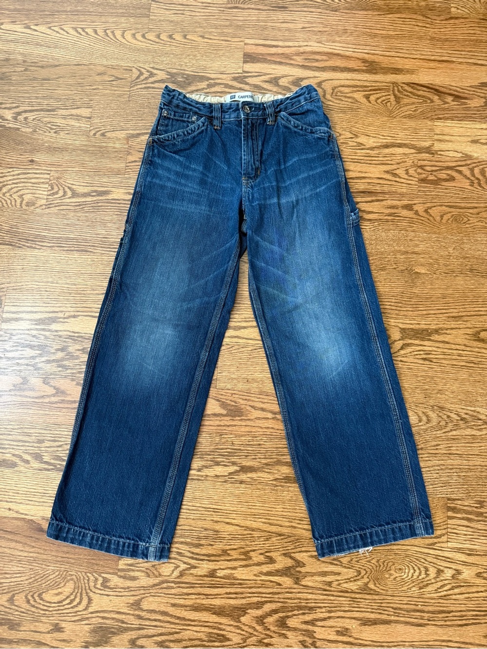 Carpenter-Style boy’s GAP Wide-Leg Jeans in Dark Blue Y2K cotton size 12